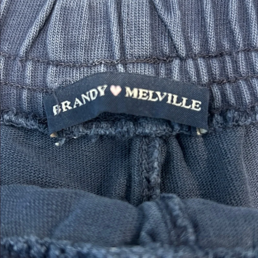 Brandy Melville Navy Blue Elastic-Waist Athletic Shorts - Picture 3 of 3
